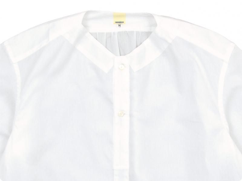 TATAMIZE NO COLLAR SHIRTS WHITE