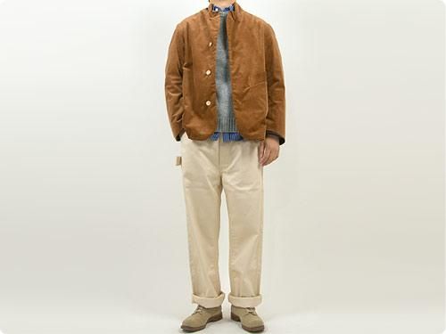TATAMIZE STAND COLLAR JACKET BROWN
