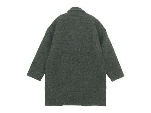 homspun メルトン シングルショートコート ミディアムグレー homspun