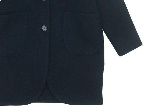homspun メルトン シングルショートコート ネイビー homspun 通販