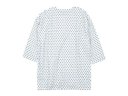 TOUJOURS Big Henley Neck Shirt WHITE BACK KM29BS01