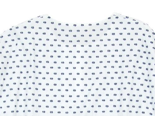 TOUJOURS Big Henley Neck Shirt WHITE BACK KM29BS01