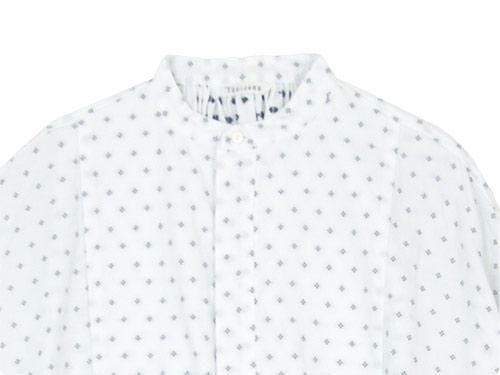 TOUJOURS Back Gathered Bosom Shirt WHITE FACE KM29BS02