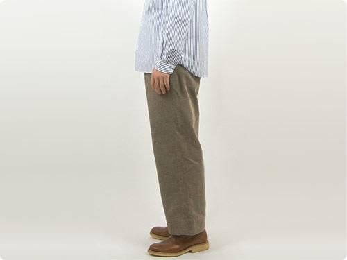 TOUJOURS Wide Cuff Sack Trousers HEATHER MOCHA KM29JP02