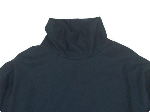 TOUJOURS High Neck Big Shirt NAVY KM29QS05