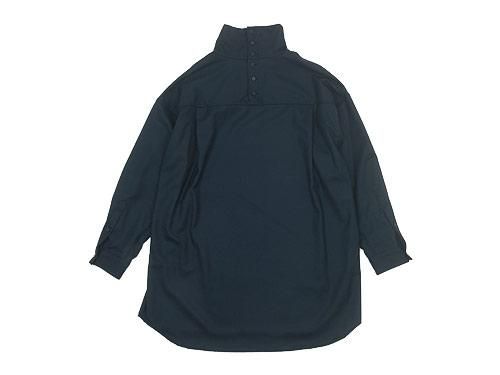 TOUJOURS High Neck Big Shirt NAVY KM29QS05