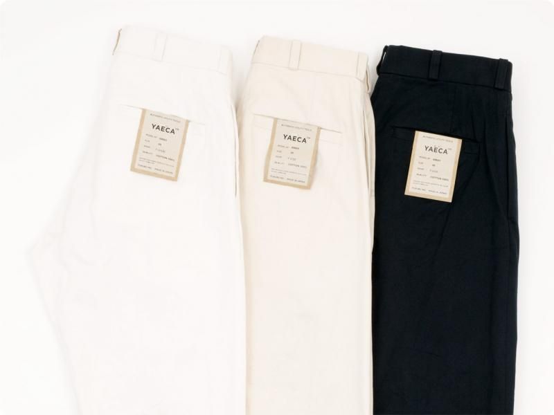 YAECA チノパン タックテーパード BEIGE 〔レディース〕 【69603