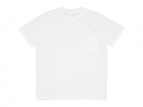 YAECA STOCK ポケットTシャツ WHITE 〔メンズ〕
