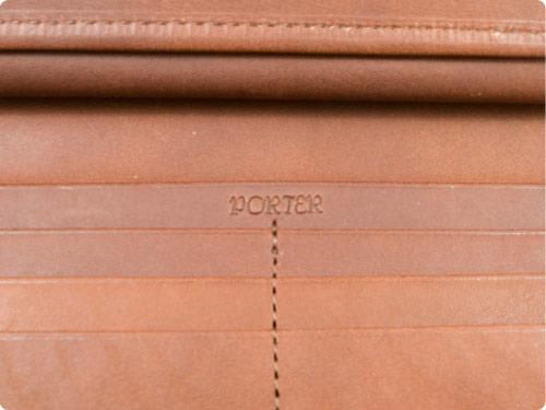 MARGARET HOWELL x PORTER OIL LEATHER LONG WALLET 050BROWN