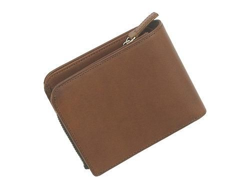 MARGARET HOWELL x PORTER OIL LEATHER FOLDED WALLET 050BROWN