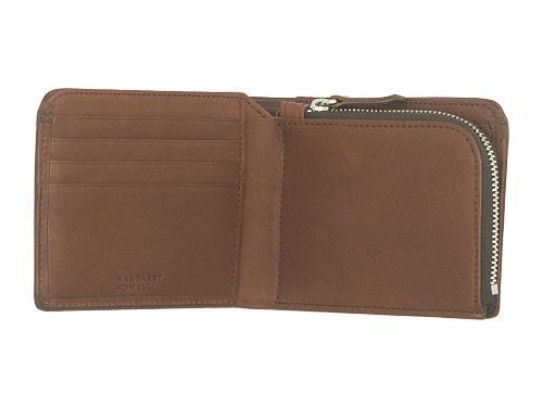 MARGARET HOWELL x PORTER OIL LEATHER FOLDED WALLET 050BROWN