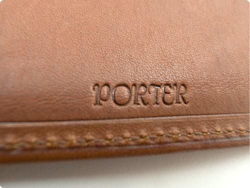 MARGARET HOWELL x PORTER OIL LEATHER FOLDED WALLET 050BROWN