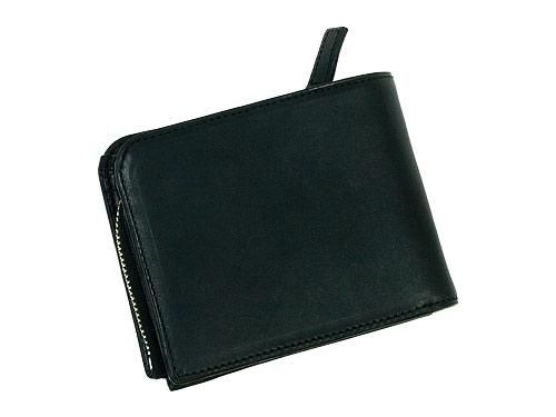 MARGARET HOWELL x PORTER OIL LEATHER FOLDED WALLET 010BLACK