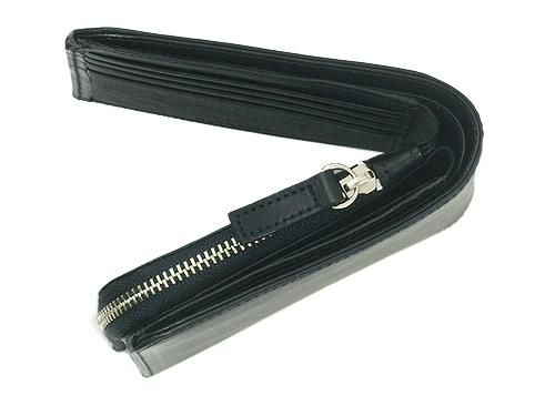 MARGARET HOWELL x PORTER OIL LEATHER FOLDED WALLET 010BLACK