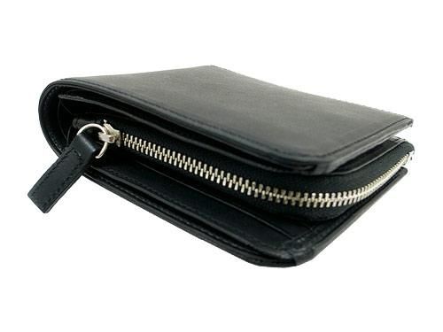 MARGARET HOWELL x PORTER OIL LEATHER FOLDED WALLET 010BLACK