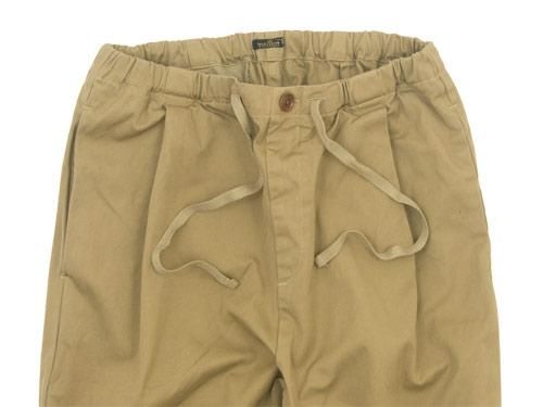 maillot mature drawstring tuck pants KHAKI BEIGE