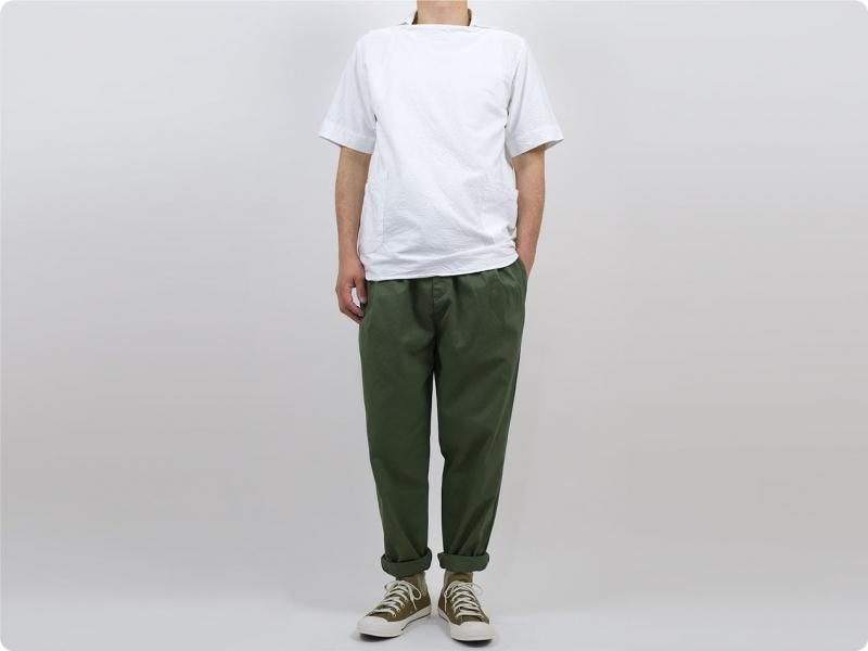 maillot mature drawstring tuck pants OLIVE