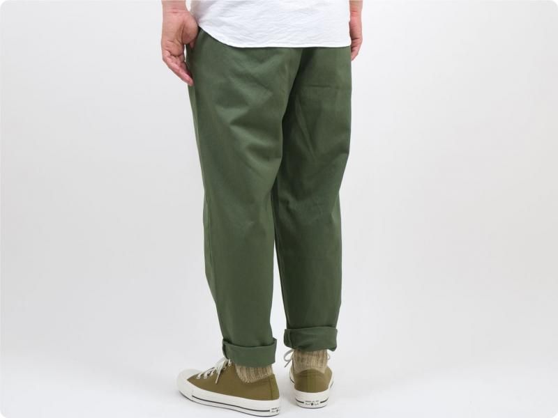 maillot mature drawstring tuck pants OLIVE
