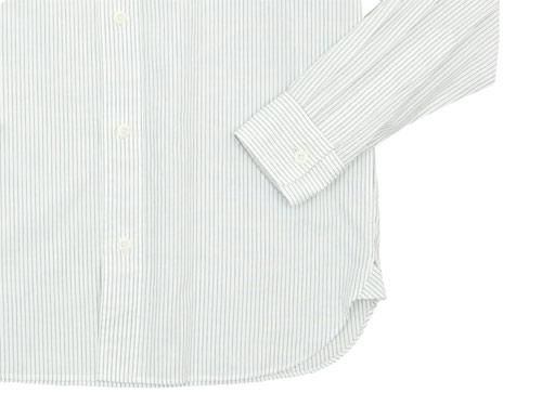 MHL. GRAPHIC COTTON STRIPE NO COLLAR SHIRTS 011WHITE ̥󥺡