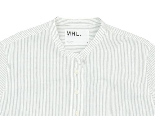 MHL. GRAPHIC COTTON STRIPE P/O SHIRTS 011WHITE ̥ǥ
