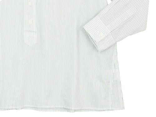 MHL. GRAPHIC COTTON STRIPE P/O SHIRTS 011WHITE ̥ǥ