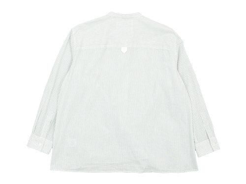 MHL. GRAPHIC COTTON STRIPE P/O SHIRTS 011WHITE ̥ǥ