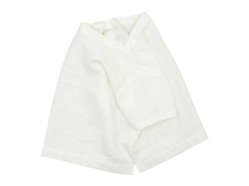 Atelier d'antan Tautʥȡ Half Sleeve Pullover WHITE