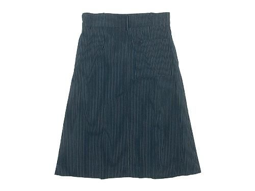 MHL. COTTON LINEN STRIPE TUCK SKIRT 121NAVY ̥ǥ