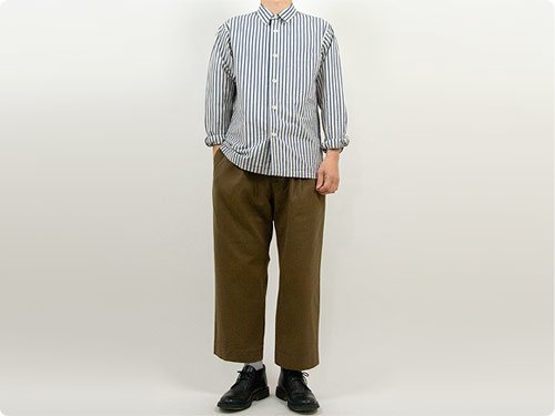 Mhl Cotton Linen Pj Stripe Shirts 120navy メンズ Mhl 通販