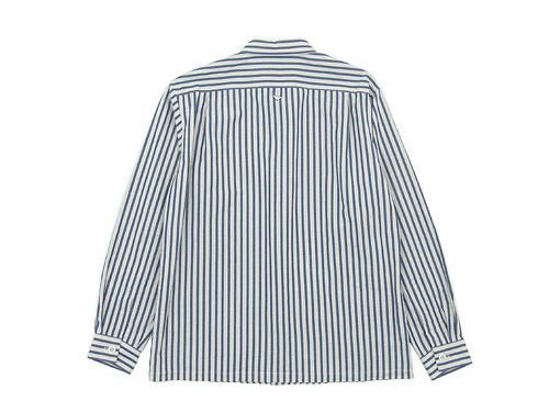 MHL. COTTON LINEN PJ STRIPE SHIRTS 120NAVY ̥󥺡