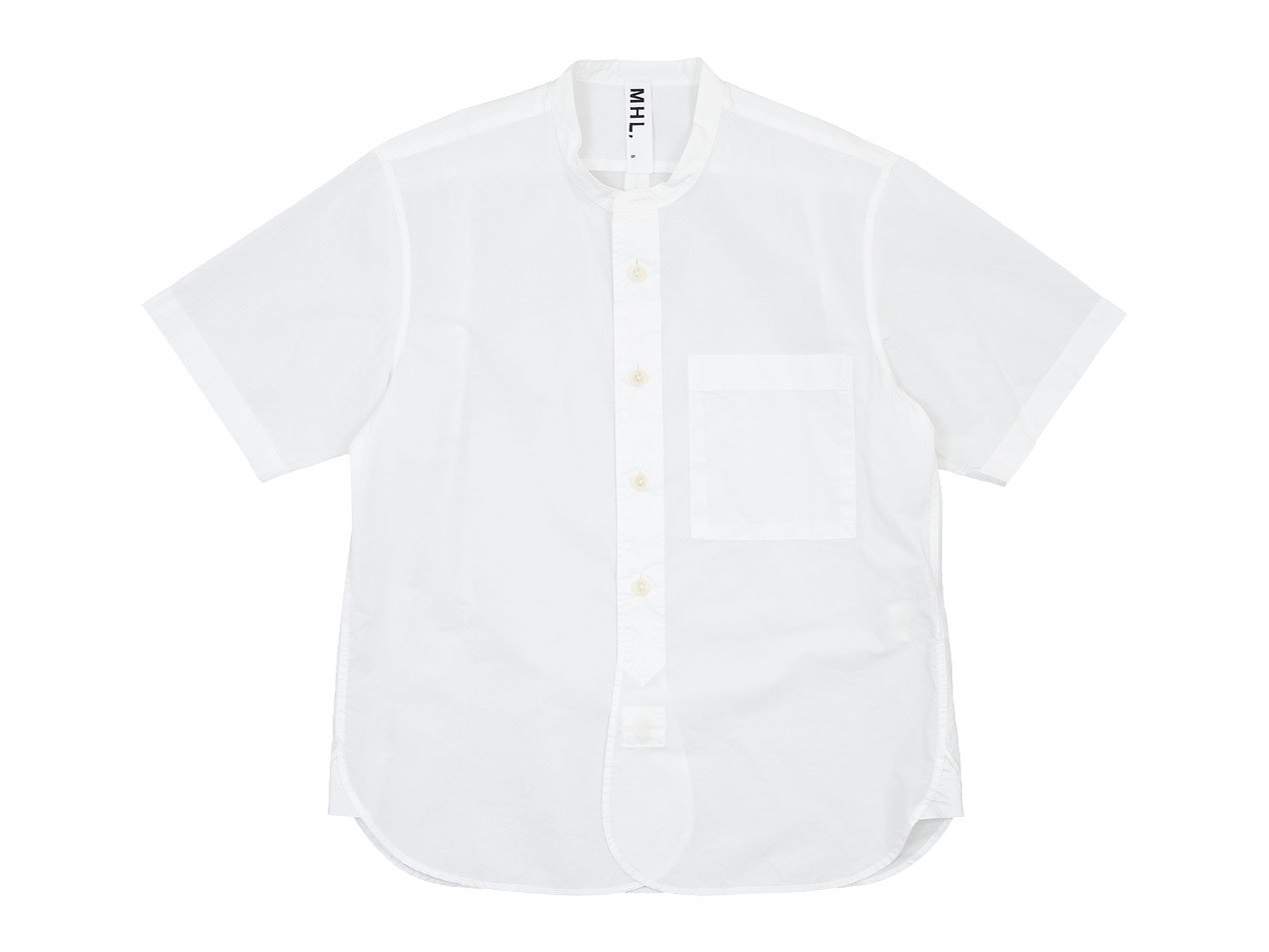 MHL. COTTON RAMIE POPLIN S/S SHIRTS 030WHITE 〔メンズ〕