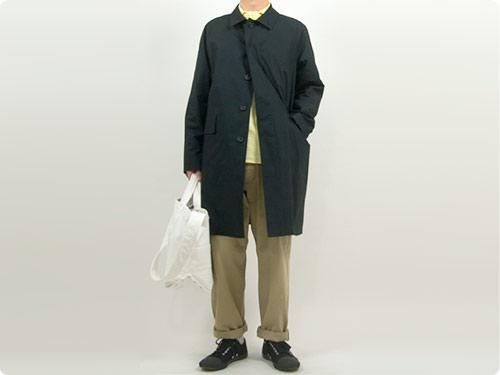 MARGARET HOWELL BARACUTA LIGHT COTTON POPLIN SOUTIEN COLLAR COAT 010BLACK  〔メンズ〕