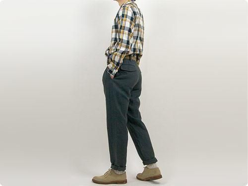 MARGARET HOWELL LINEN PLAIN WEAVE TROUSERS 020GRAY ̥󥺡