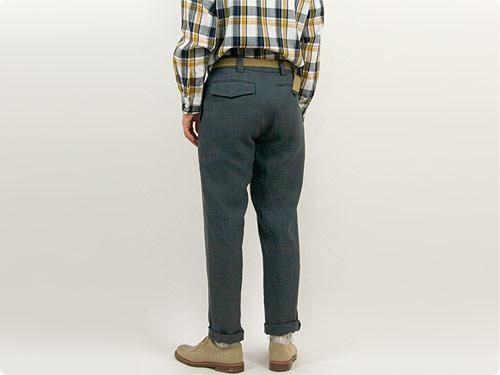 MARGARET HOWELL LINEN PLAIN WEAVE TROUSERS 020GRAY ̥󥺡