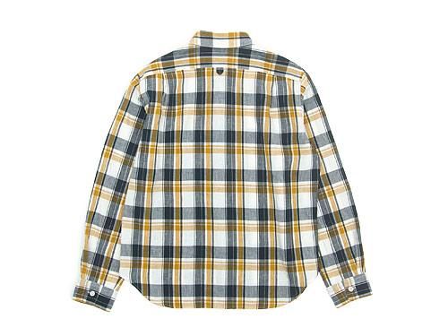 MARGARET HOWELL GRAPHIC LINEN CHECK SHIRTS 120NAVY ̥󥺡