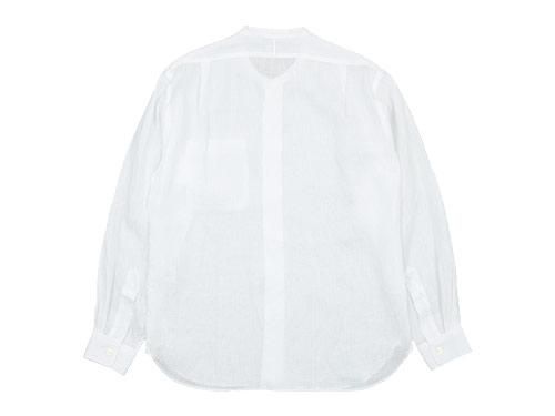 MARGARET HOWELL SHIRTING LINEN NO COLLAR SHIRTS 030WHITE ̥󥺡