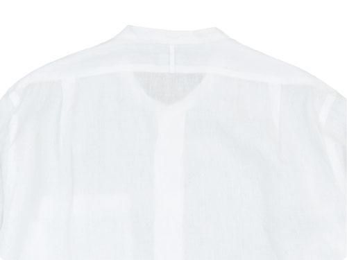 MARGARET HOWELL SHIRTING LINEN NO COLLAR SHIRTS 030WHITE ̥󥺡