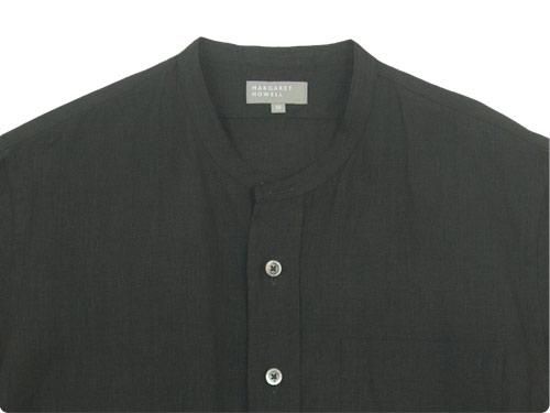 MARGARET HOWELL SHIRTING LINEN NO COLLAR SHIRTS 052BROWN ̥󥺡