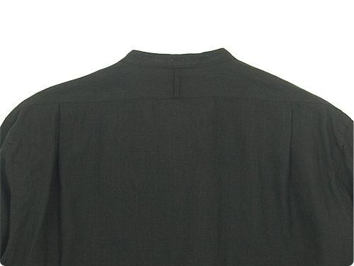 MARGARET HOWELL SHIRTING LINEN NO COLLAR SHIRTS 052BROWN ̥󥺡