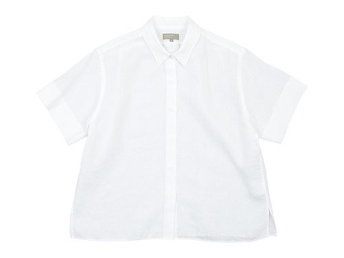 MARGARET HOWELL SHIRTING LINEN I S/S SHIRTS 030WHITE〔レディース〕