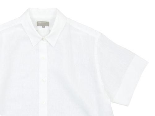 MARGARET HOWELL SHIRTING LINEN I S/S SHIRTS 030WHITE̥ǥ