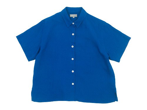 MARGARET HOWELL SHIRTING LINEN I S/S SHIRTS 110COBALT〔レディース ...