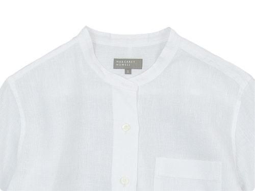 MARGARET HOWELL SHIRTING LINEN I NO COLLAR SHIRTS 030WHITE̥ǥ