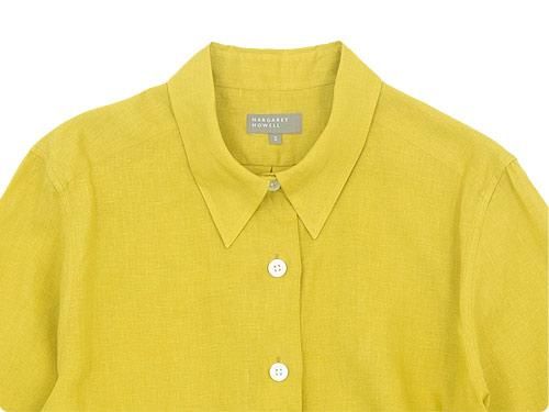 MARGARET HOWELL LINEN VOILE THREE BUTTON PULL ON SHIRTS 060CITRUS̥ǥ