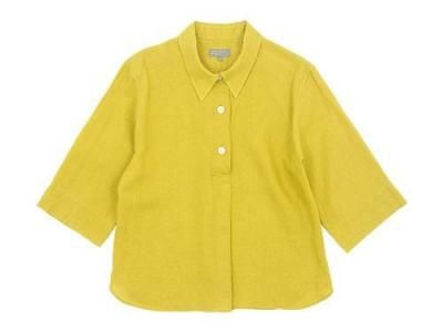 MARGARET HOWELL LINEN VOILE THREE BUTTON PULL ON SHIRTS 060CITRUS̥ǥ