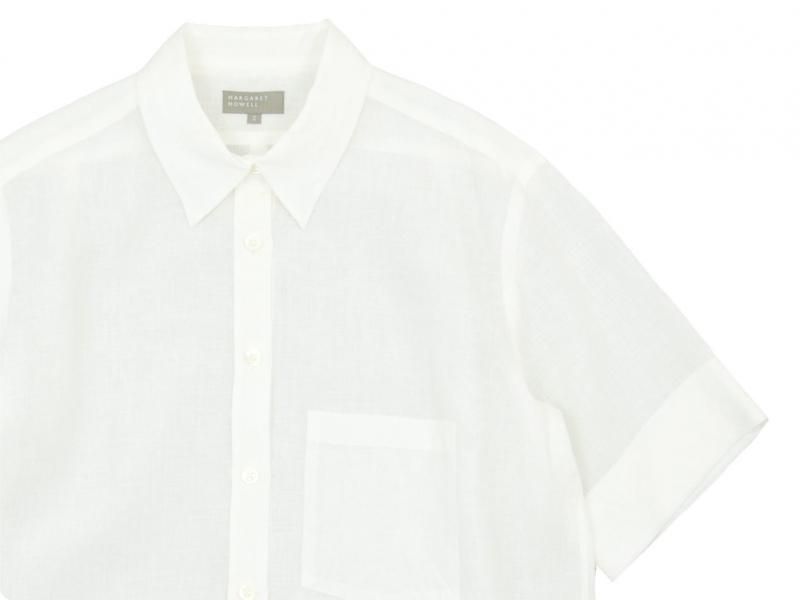 MARGARET HOWELL FINE LINEN S/S SHIRTS 030WHITE̥ǥ