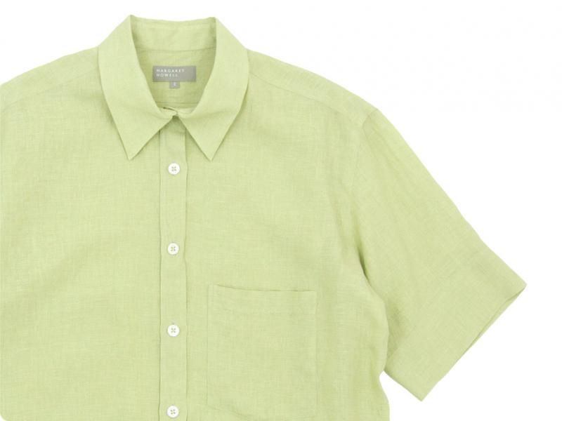 MARGARET HOWELL FINE LINEN S/S SHIRTS 142GREEN̥ǥ