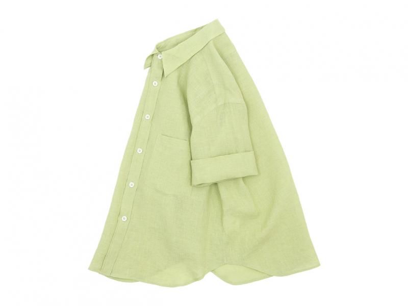 MARGARET HOWELL FINE LINEN S/S SHIRTS 142GREEN̥ǥ