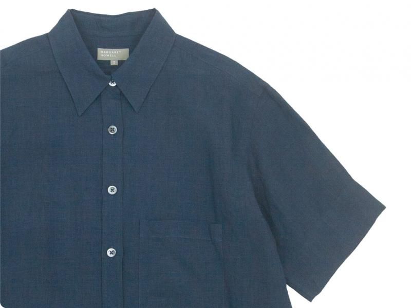 MARGARET HOWELL FINE LINEN S/S SHIRTS 027DARK GRAY̥ǥ