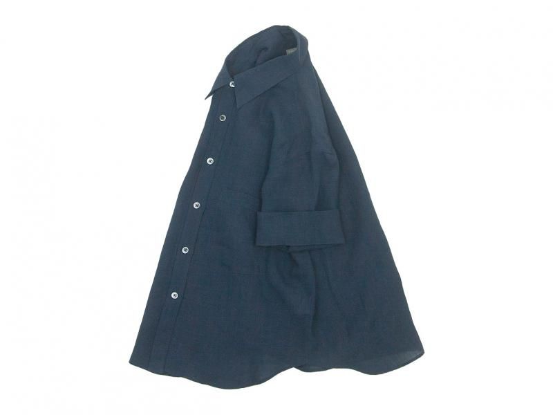 MARGARET HOWELL FINE LINEN S/S SHIRTS 027DARK GRAY̥ǥ